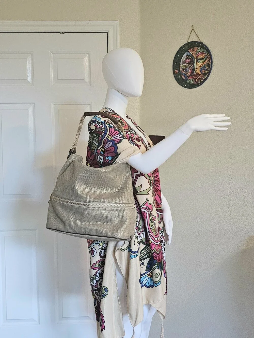 Michael Kors Metallic Gold Shoulder Hobo Bag